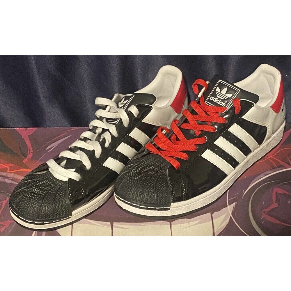 Adidas Superstar Men’s 13 Red / Black / White Sneakers ART 046377